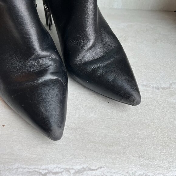 Michael Kors Blaine Heeled Booties Black Size 9.5 side zip - Picture 2 of 11